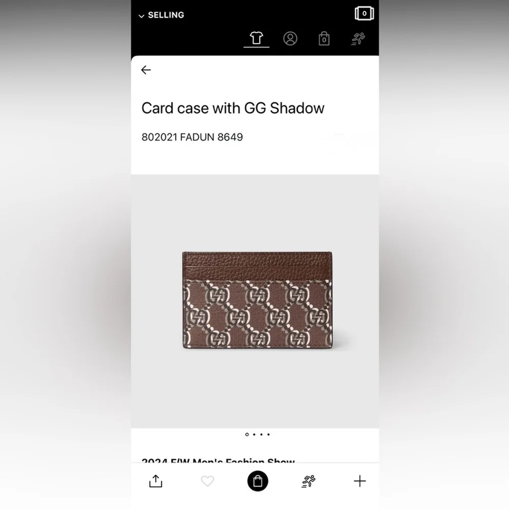 ✨NEW✨ Gucci Men’s GG Shadow Brown Card Case